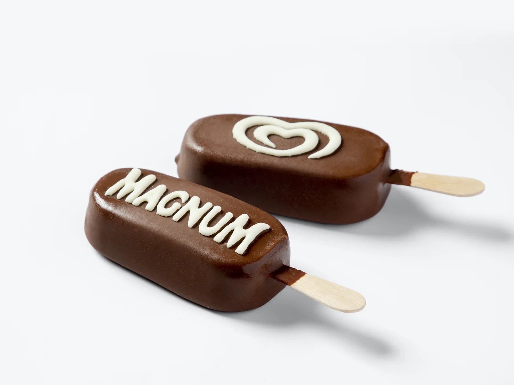 Ice cream decorated with chocolate