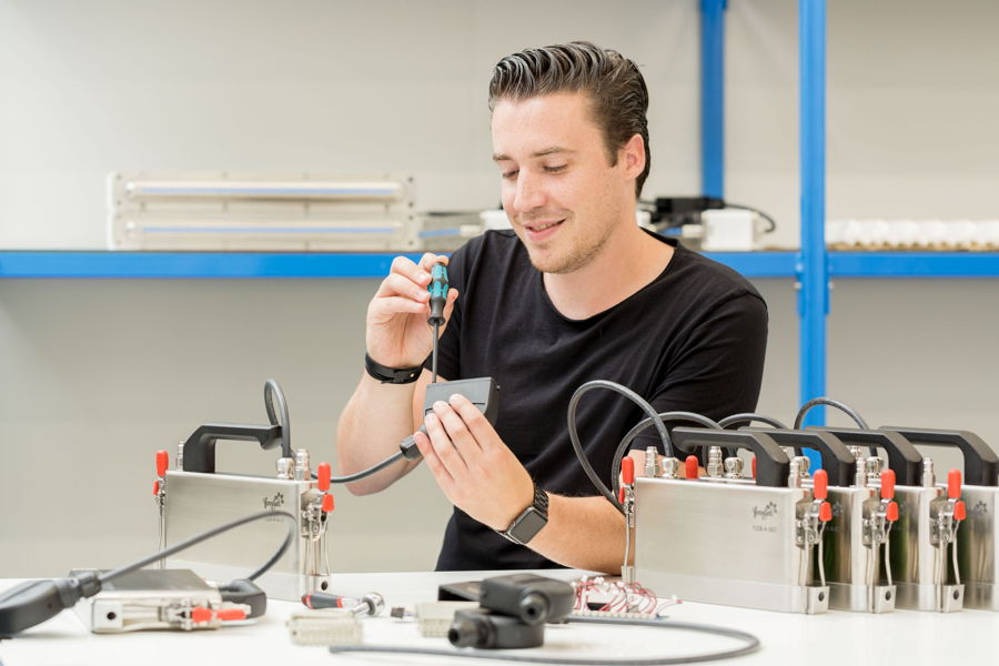 FoodJet engineer at work in the technology center