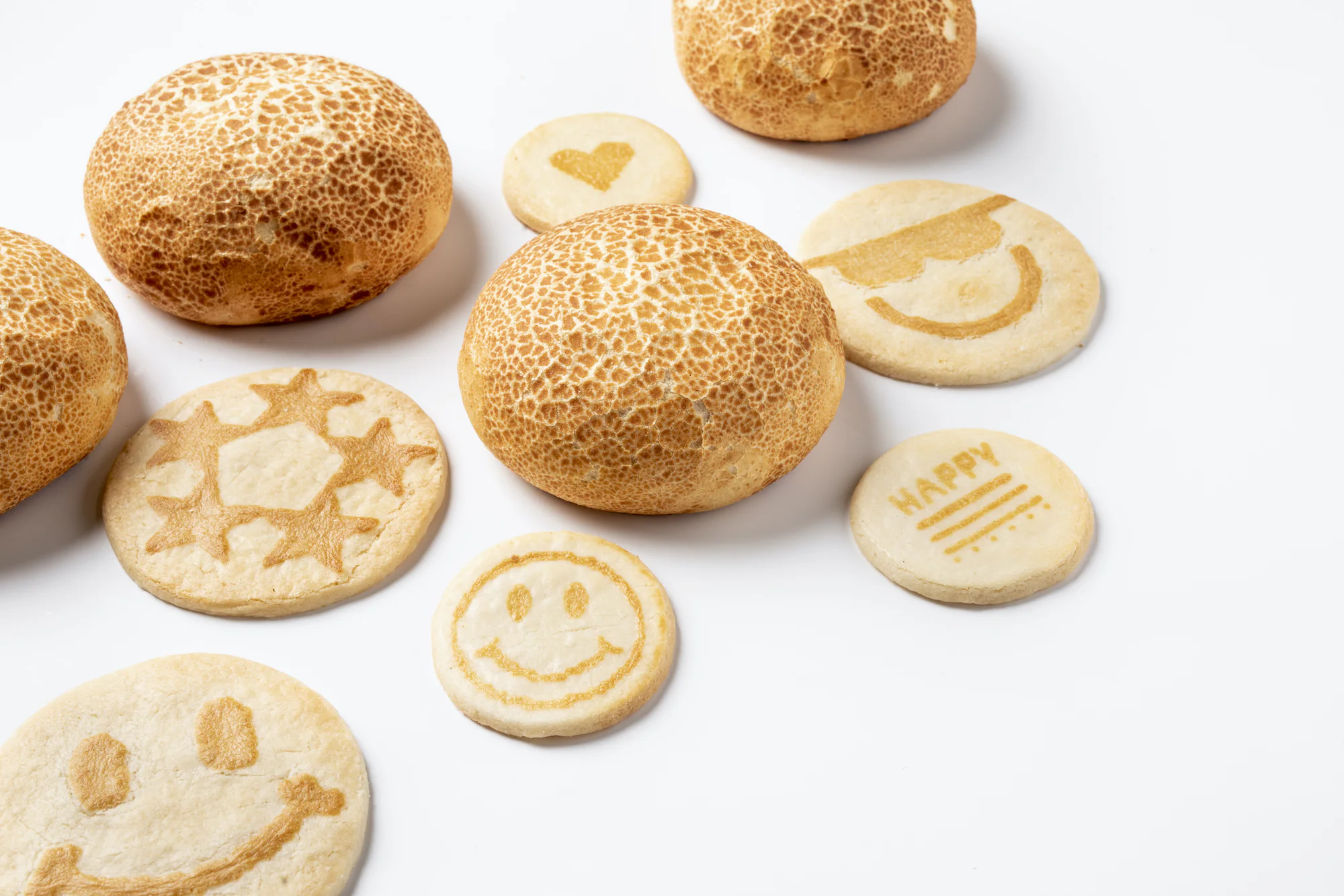 Bread decorated with paste