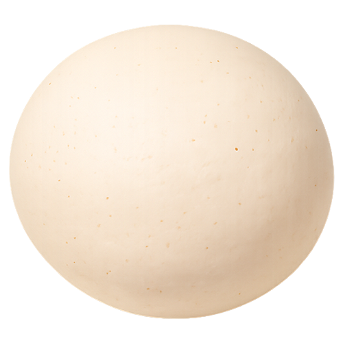 Round white bread roll before depositing