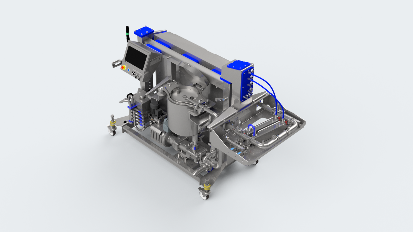 MDSUW2 mobile depositor with integrated supply unit for warm materials, 3D render