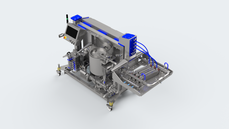 MDSUW3 mobile depositor with integrated supply unit for warm materials, 3D render