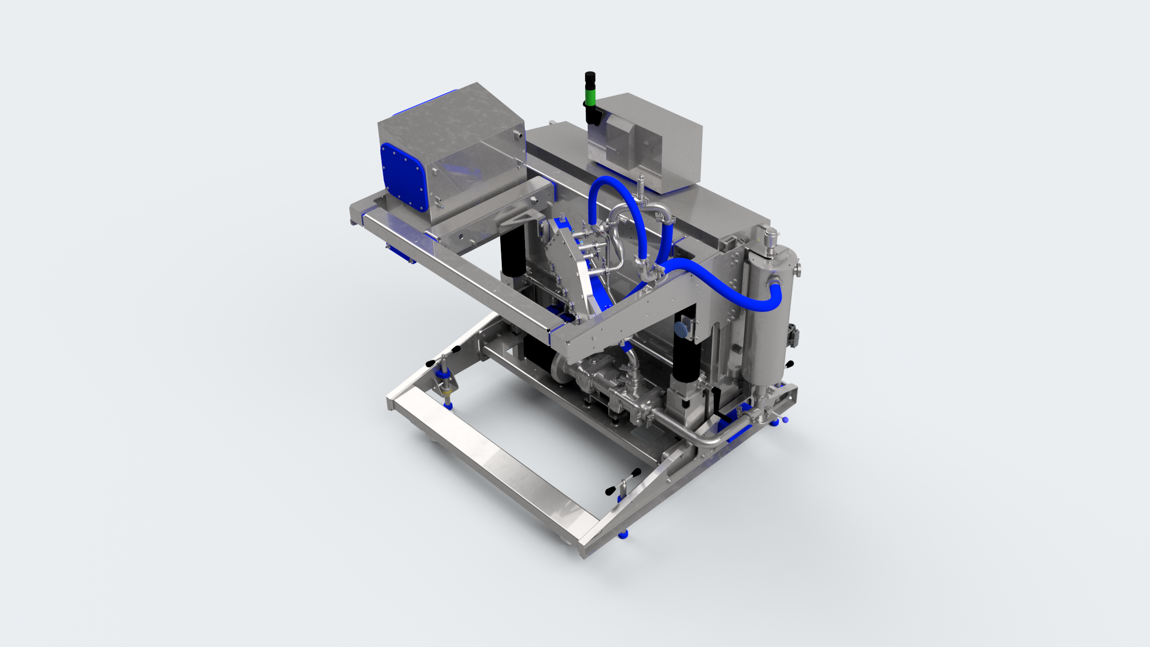 MDMV300 mobile depositor medium with vision, up to 300 mm working width, 3D render