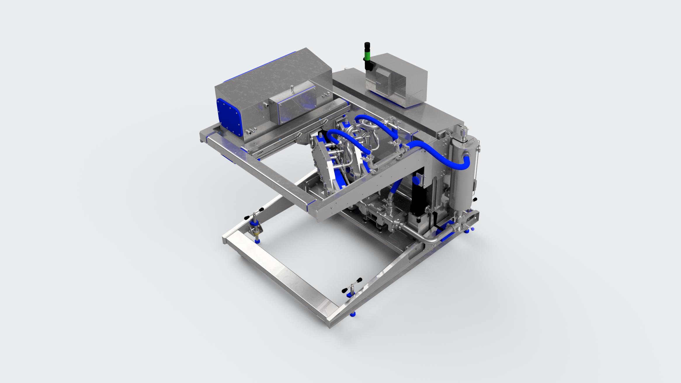 MDMV600 mobile depositor medium with vision, up to 600 mm working width, 3D render