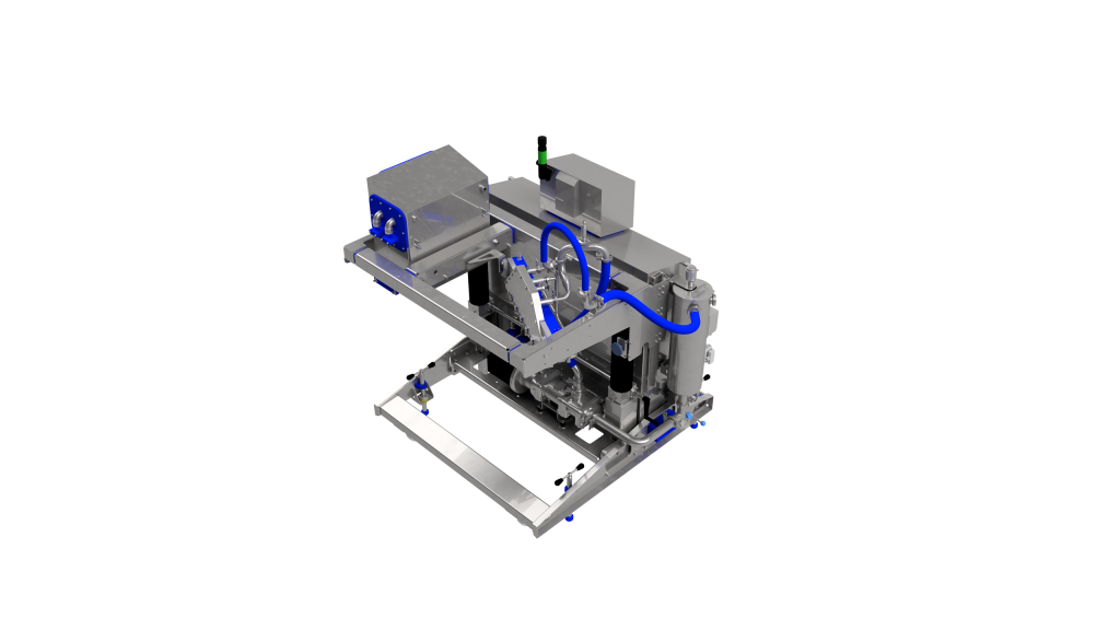MDMV300 mobile depositor medium with vision, up to 300 mm working width, 3D render